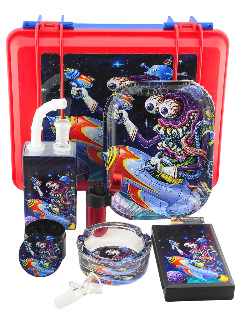 JUICE BONG + ELECTRIC SCALE SMOKING SET (Suitcase)